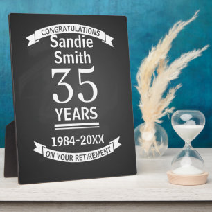 Plaque Photo retirement gift for boss, employee, long service