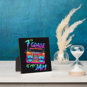 Plaque Photo Rétro 80s 7e année est mon truc retour à l'école