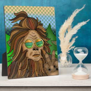 Plaque Photo Retro Bigfoot   Pop Art Sasquatch 