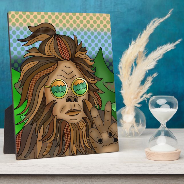 Plaque Photo Retro Bigfoot | Pop Art Sasquatch  (Côté)