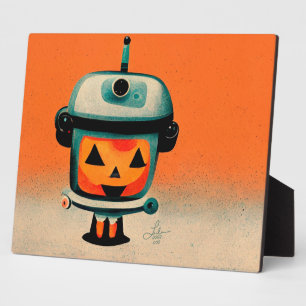 Plaque Photo Retro Halloween Robot 002 ・ Cute Custom Kids Art