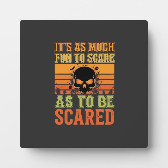 Plaque Photo Retro Halloween Scare Skull Design_1 (Devant)