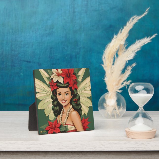 Plaque Photo Retro les années 50 Tropical Christmas Princesse (Insitu)