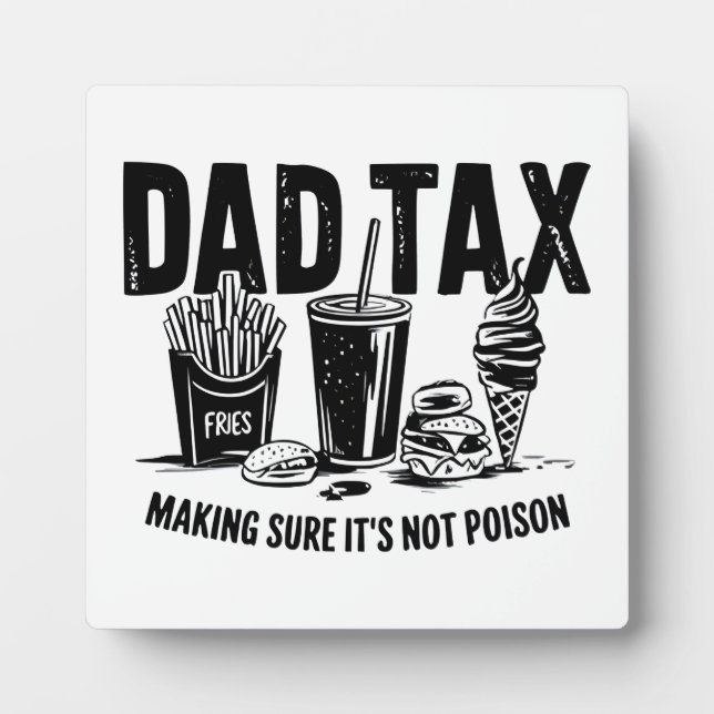 Plaque Photo Retro Papa fiscal Snack Art (Devant)