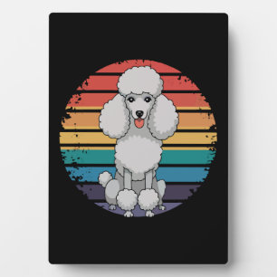 Plaque Photo Retro Poodle Lover Dog Dons pour Poodle Propriétai