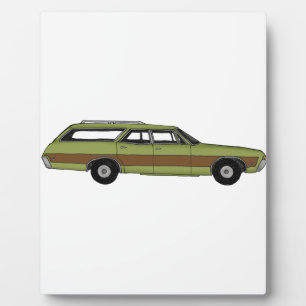 Plaque Photo retro station wagon