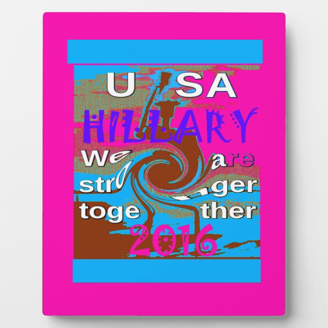 Plaque Photo Retro USA Stronger Together Abstrait Art Print (Devant)