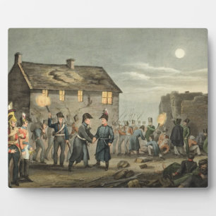 Plaque Photo Réunion de Wellington et Blucher par accident à