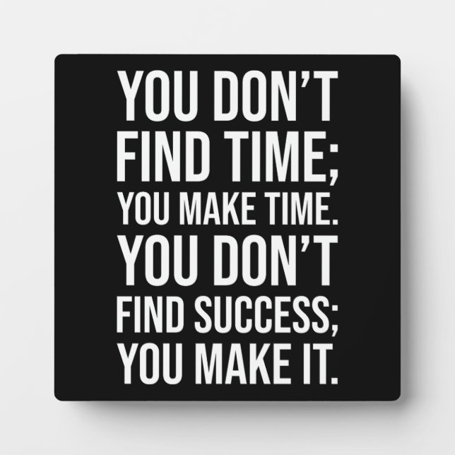 Plaque Photo Réussir - Motivation de l'agitation (Devant)