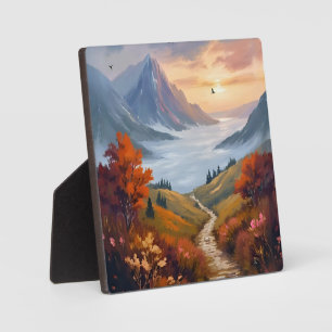 Plaque Photo Rêveries d'automne Paysage de montagne automnal
