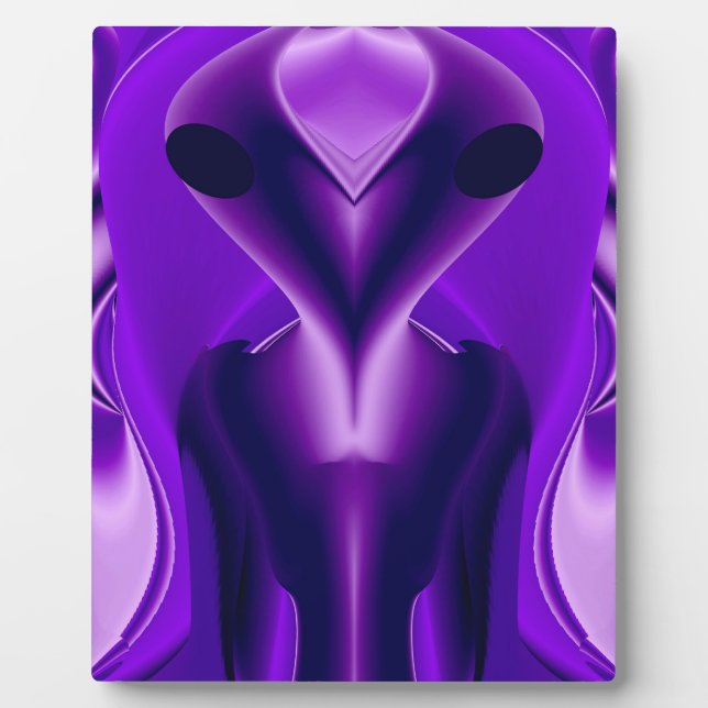 Plaque Photo Rêves arc-en-ciel violet 3D, Alien (Devant)