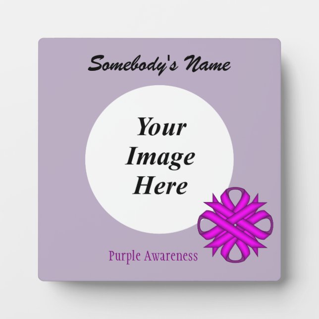 Plaque Photo Ribbon Clover violet Modèle par Kenneth Yoncich (Devant)