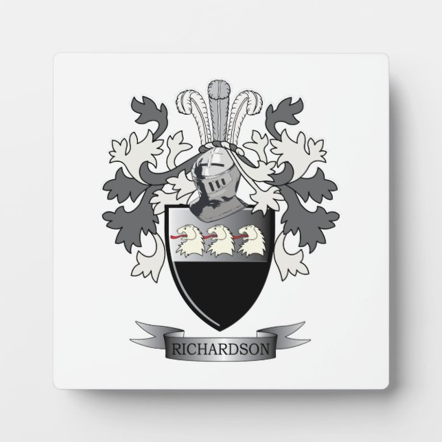 Plaque Photo Richardson Coat of Arms (Devant)