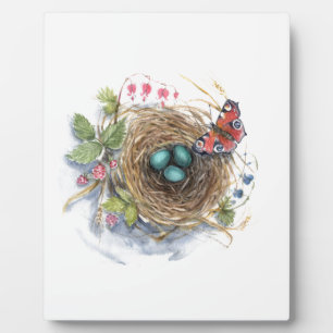 Plaque Photo Robin Nest