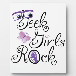 Plaque Photo Roche de filles de geek