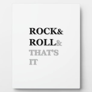 Plaque Photo Rock and Roll Et c'est tout