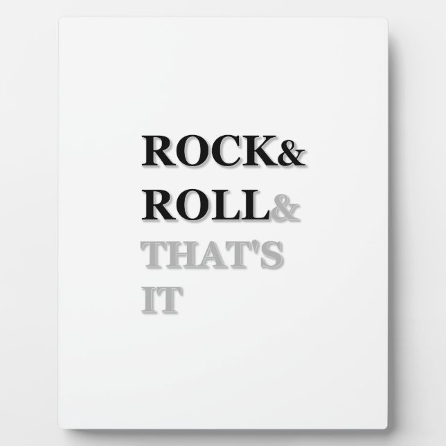 Plaque Photo Rock and Roll Et c'est tout (Devant)