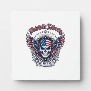 Plaque Photo Rocker du bandana patriotique Méta musique Old Glo