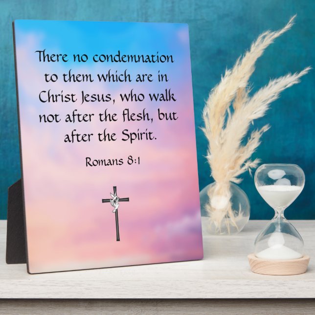 Plaque Photo Romains 8:1 (Côté)