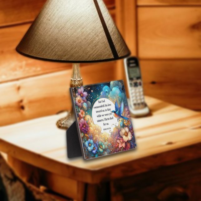 Plaque Photo Romains Verse Art Nouveau Inspiré Pâques (Créateur téléchargé)