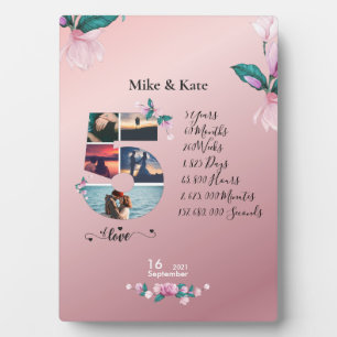 Plaque Photo Romantic Married Couple Anniversaire Photo collage