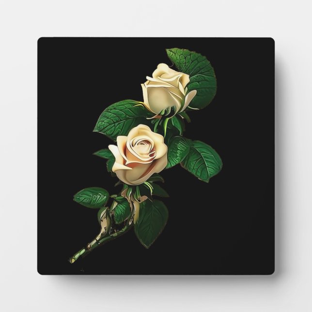 Plaque Photo Rose blanche (Devant)