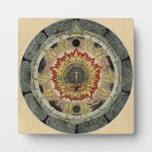 Plaque Photo Rose cosmique magique Mandala