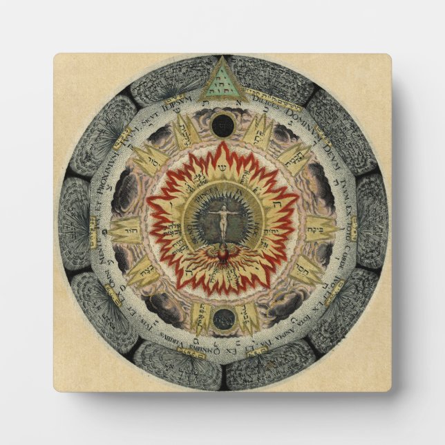 Plaque Photo Rose cosmique magique Mandala (Devant)