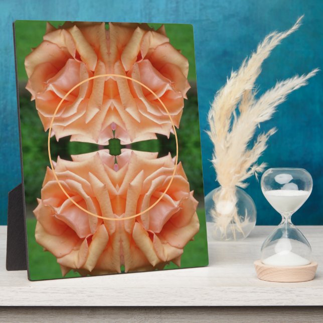 Plaque Photo Rose de pêche en floraison Créez votre propre phot (Côté)