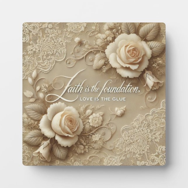 Plaque Photo Rose enchantée art IA  (Devant)