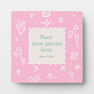 Plaque photo rose fleur