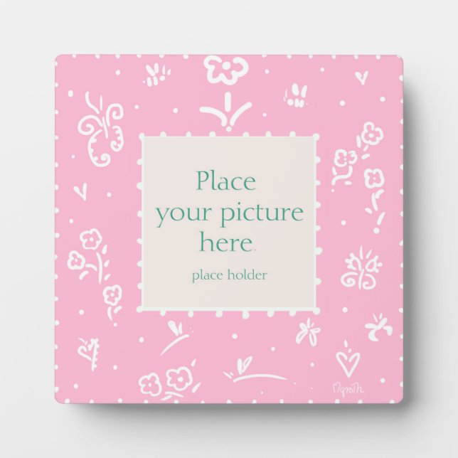 Plaque photo rose fleur (Devant)