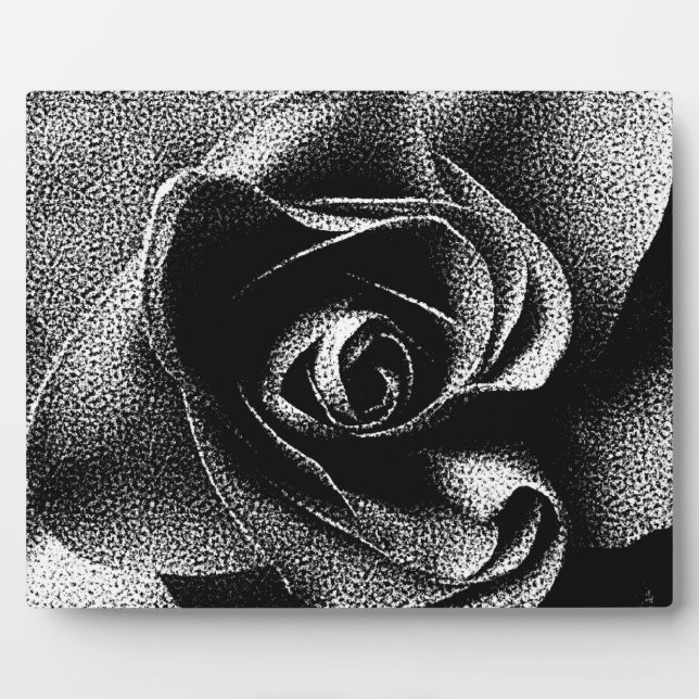 PLAQUE PHOTO ROSE NOIR (Devant)
