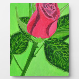Plaque Photo Rose rouge
