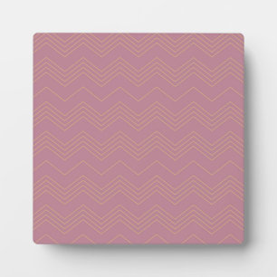 Plaque Photo Rose, simple, moderne, cool, motif en zigzag tenda