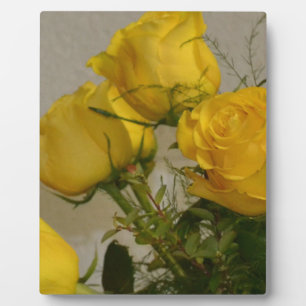Plaque Photo Roses jaunes