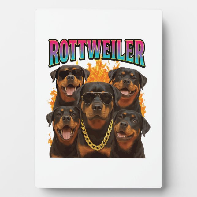 Plaque Photo Rottweiler  (Devant)