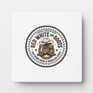 Plaque Photo Rouge Blanc Et Bottes Patriotique Patriotique Sud