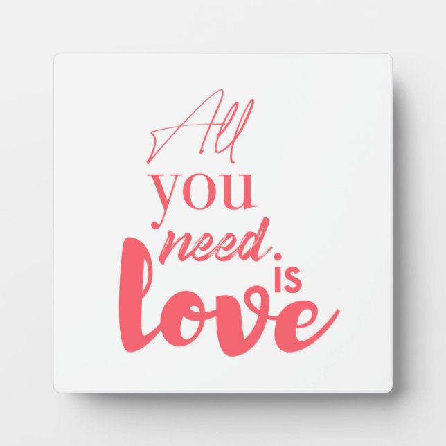 Plaque Photo Rouge, design graphique urbain "Tout ce dont vous  (Devant)