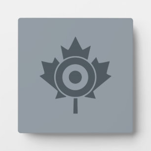 Plaque Photo Rounde canadienne de la feuille d'érable Mod CANAD