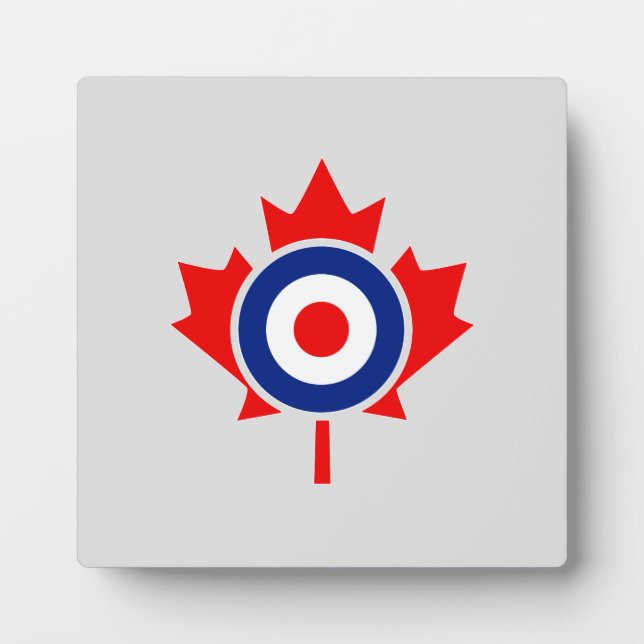 Plaque Photo Rounde canadienne de la feuille d'érable Mod CANAD (Devant)