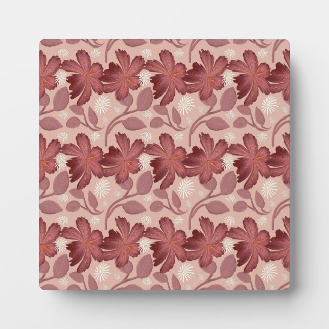 Plaque Photo Rousseur Floral Motif Sans Couture Grandes Fleurs  (Devant)