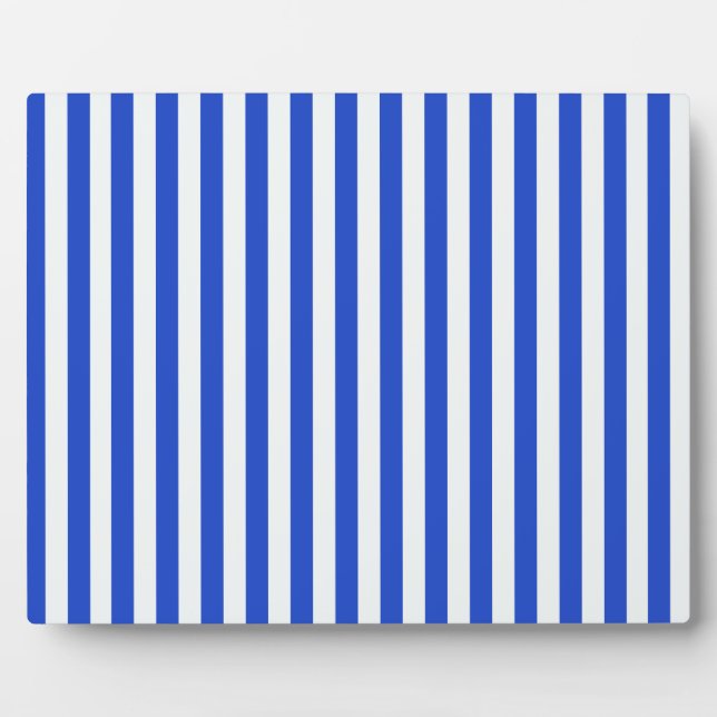 Plaque Photo Royal Blue Combination Stripes par Shirley Taylor (Devant)