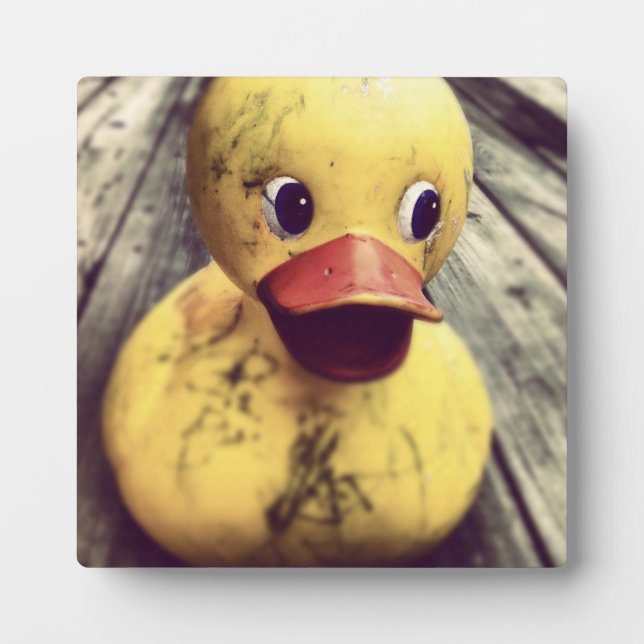 Plaque Photo Rubber Jaune Ducky Couvert en Dirt! (Devant)