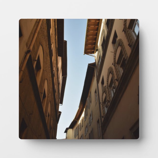 Plaque Photo Rue baignée de soleil (Devant)
