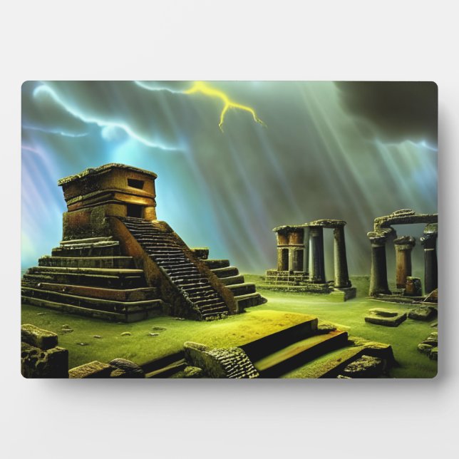 Plaque Photo Ruines de temple maya Art Fantastique Tablette (Devant)