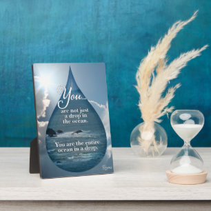 Plaque Photo Rumi Drop dans l'océan