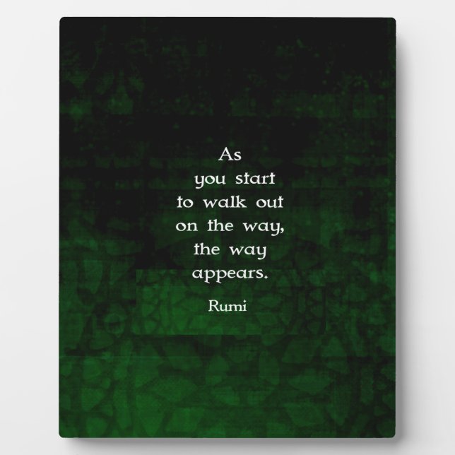 Plaque Photo Rumi Inspiration Avoir une citation de la foi (Devant)