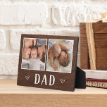 Plaque Photo Russe Deux photo papa<br><div class="desc">Le panneau en bois de charme pour la Fête des pères,  les anniversaires ou les nouveaux papas présente deux photos côte à côte sur un arrière - plan rustique avec "Papa" en dessous.</div>