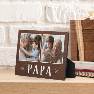 Plaque Photo Russe Deux Photo Papa grand-père